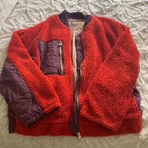 Free People Fleece Bomber Jacket